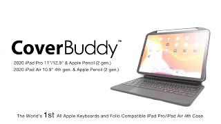 CoverBuddy Case for iPad Pro 12.9" 2018 (White) Smart Keyboard Compatible