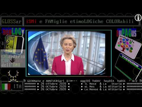 TITOLi TG1 sera 26 OTTobre 2020 LuneDì