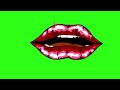 Cartoon Talking Mouth Lips Animation Green Screen