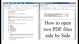 How to open PDF  File side by side in windows