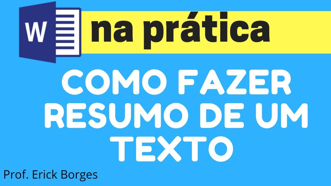 Como fazer RESUMO de um texto - ABNT