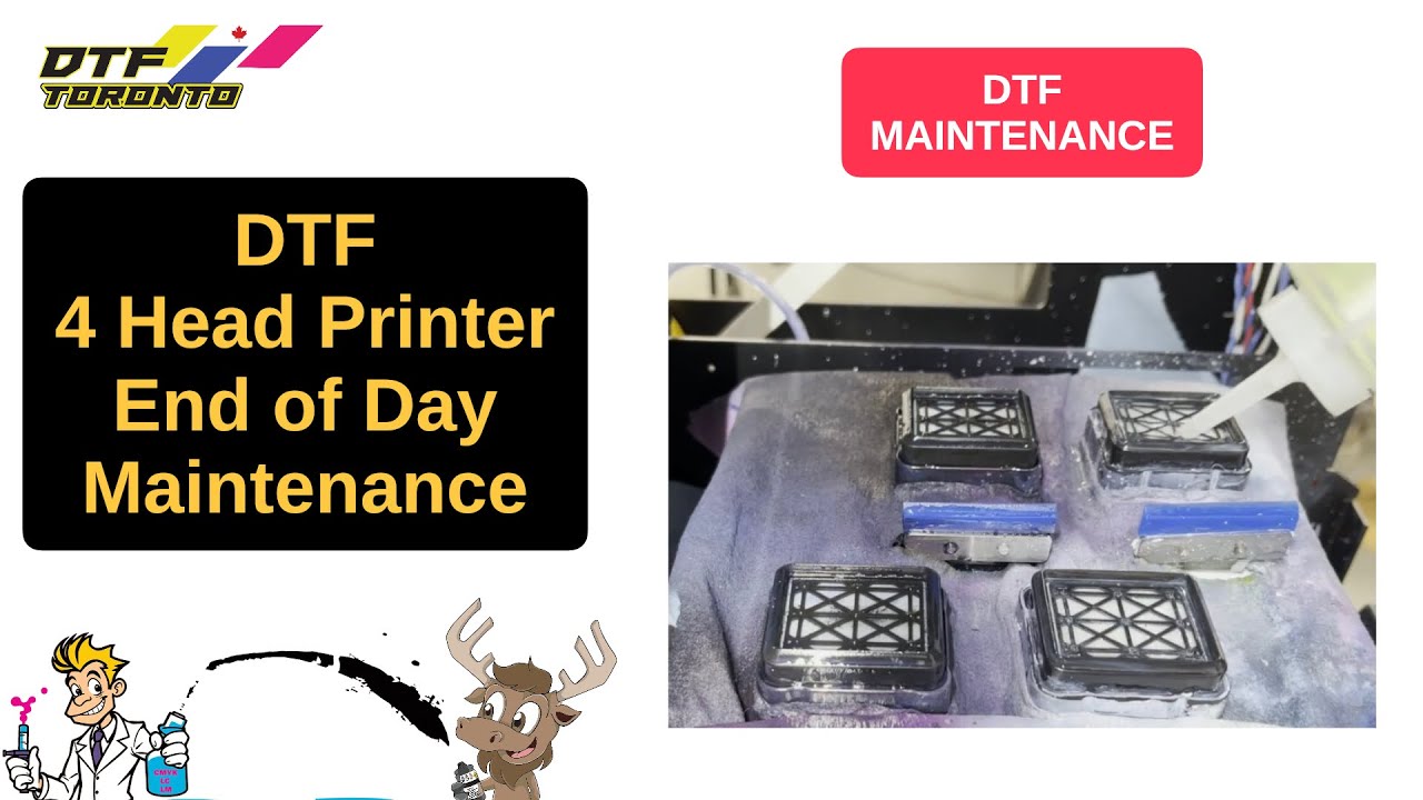 DTF Printer End Of Day Maintenance **WET CAPPING**