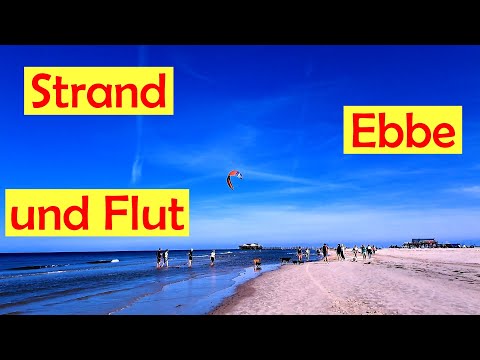 Der Strand bei Sankt Peter Ording bei Ebbe und Flut