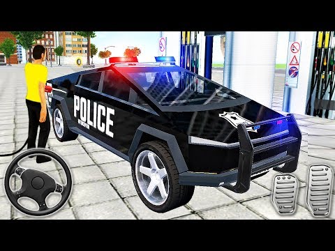 Police Car Drive Simulator 2020 - Tesla Cybertruck Driving  - Android GamePlay