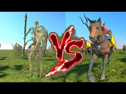 Skeleton Horsemen VS Mounted Yeomen. Total War Warhammer 3