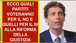 ECCO QUALI PARTITI VOTERANNO PER IL NO E QUALI PER IL SI ALLA RIFORMA DELLA GIUSTIZIA