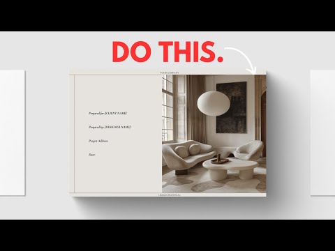 How to make interior design presentations THE RIGHT WAY.