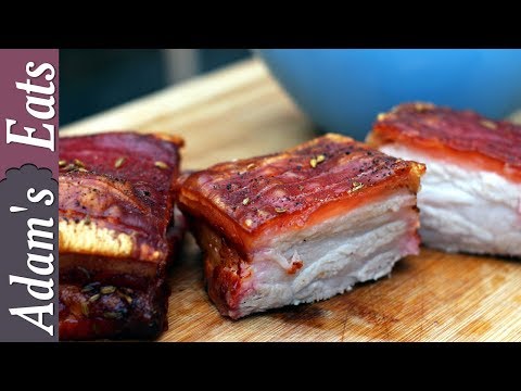 Slow roasted pork belly | How to get juicy pork belly with crispy crackling