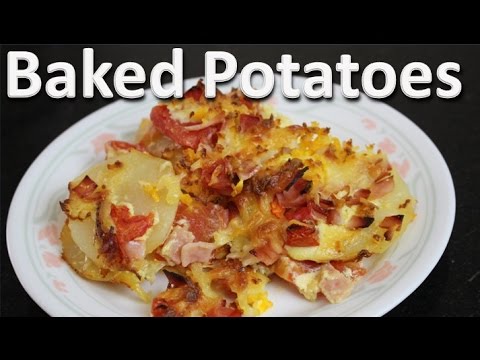 Oven Baked Sliced Potatoes With Cheese Recipe - Quick and Easy Recipes