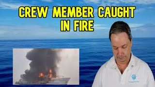 FIRE BREAKS OUT ON CRUISE SHIP, CREW MEMBER DIES
