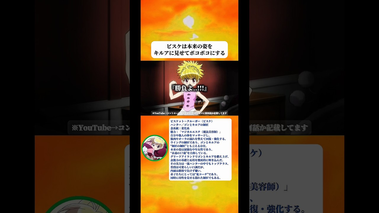 ビスケは本来の姿をキルアに見せてボコボコにする 【ハンターハンター】