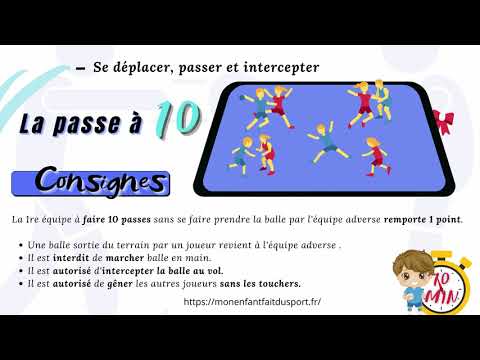 Règle du jeux de ballon la passe à 10 jeux sportifs pour enfants