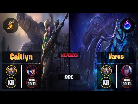 Challenger CAITLYN [Fleet Footwork] (ADC) VS  VARUS - Challenger KR Patch 10.11