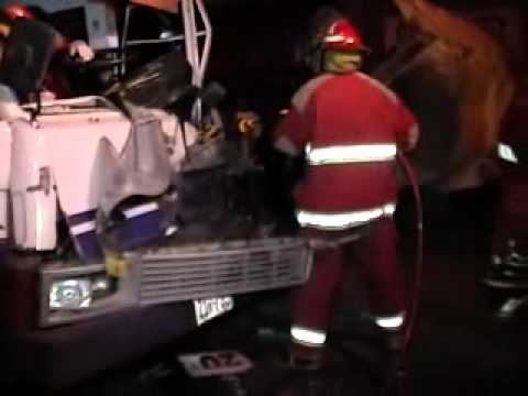 CHOFER QUEDA MUTILADO EN ACCIDENTE