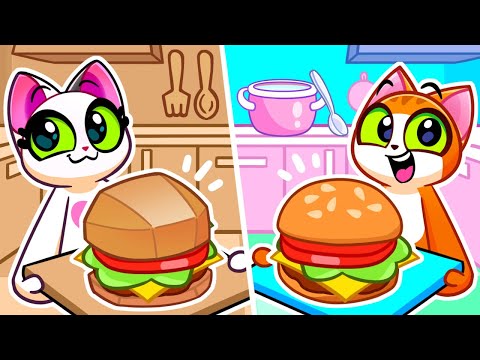 Inside the Cardboard House Challenge | Useful Stories | Safety Tips | Animated Cartoons | Purr-Purr