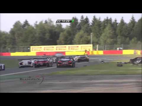 Mullen Massive Crash Aftermath @ 2014 Spa 24H