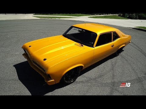 INSIDE GARAGE: 19 year old Cooper's 1970 Chevy Nova
