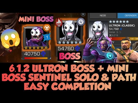 MCOC: ACT 6.1.2 ULTRON BOSS + MINI BOSS SENTINEL & PATH GUIDE FOR COMPLETION #mcoc #marvel #gaming