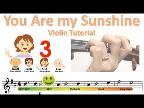 You are my sunshine | Notes & finger pattern tutorial on violin | Easy Violin Song | HTP TV