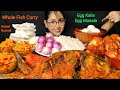 Eating Whole Fish Curry Egg Kalia Egg Masala Sweets Rice Big Bites Asmr Eating Mukbang