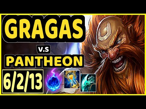 GRAGAS vs PANTHEON - 6/2/13 KDA TOP GAMEPLAY - EUW Ranked MASTER