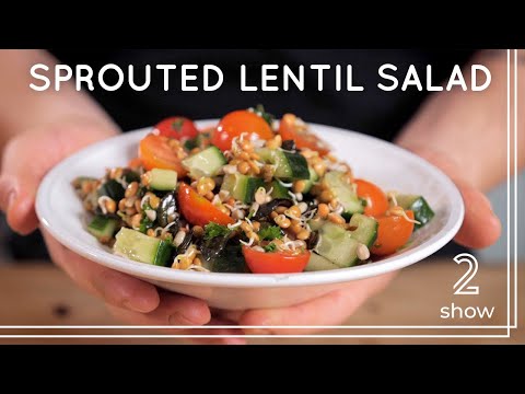 Sprouted Lentil Salad | High Protein Vegan Recipe