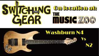 Video thumbnail for Switching Gear visits The Music Zoo to check out a Washburn N4 and N2! by Switching Gear