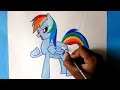 how to draw my little pony Rainbow dash easy 