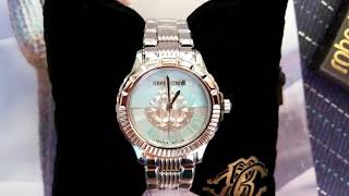 Часы женские бренд Roberto Cavalli by franck muller. Нержавеющая сталь, циферблат голубого неба