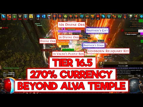 TIER 16.5 270%++ CURRENCY ALVA TEMPLE + BEYOND FARMING - POE 3.26 MERCENARIES