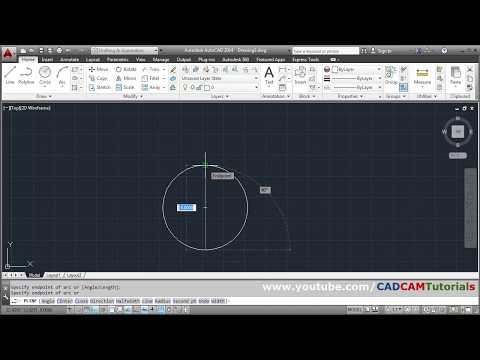 AutoCAD Tutorial Circle Command 3 Point 2 Point Tan Tan Radius Tangent Circles
