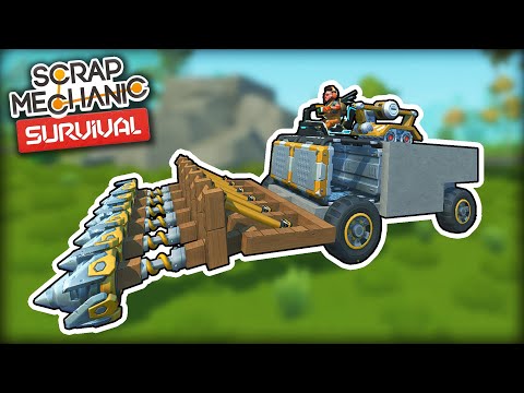 I Built a Combine Harvester for Super Fast Rock Mining! (Scrap Mechanic Survival Ep.29)