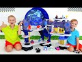 Batcave Playset Kids Toy Unboxing and Play with Vlad & Niki