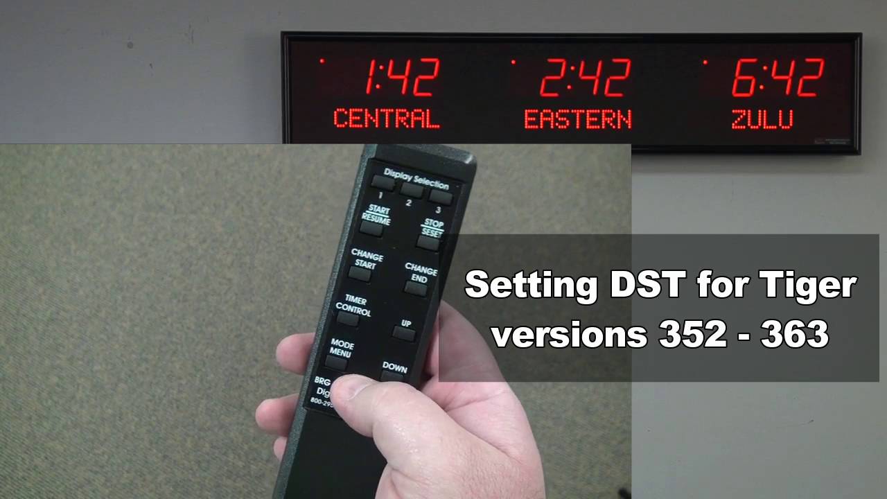 BRG Precision Product's Daylight Savings Time (DST) Adjustments for Tiger Processer Clocks