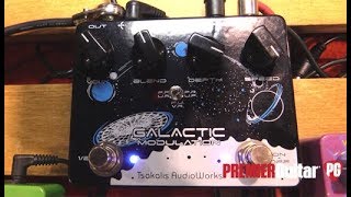 Video thumbnail for NAMM '18 - Tsakalis AudioWorks Phonkify & Galactic Modulation Demos by Premier Guitar