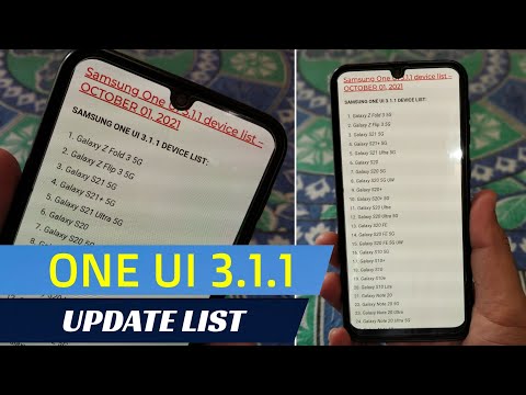 Samsung One Ui 3.1.1 Update List