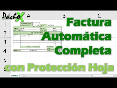 Cómo hacer una factura automática desde cero con bases de datos y protección hoja Excel