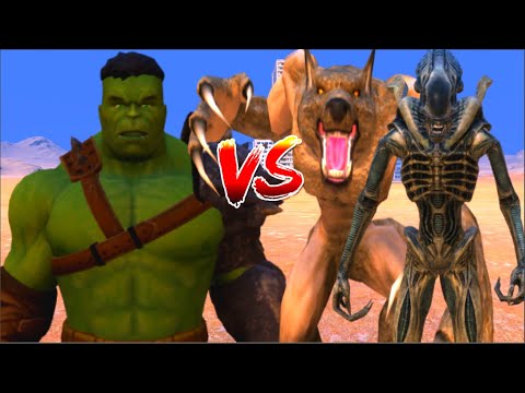 100 HULK vs 1000 Werewolf and 1000 Alien (Marvel vs Marvel)