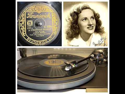 Connie Boswell: A String of Pearls, 1942 (Brunswick India O.3354) Orchestra dir. by Harry Sosnik