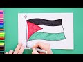 How to draw Palestine Flag