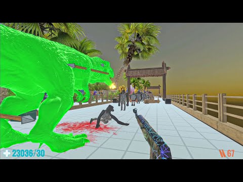 [EPIC RUN] FPS AVATAR RESCUE MISSION DEATH RUN WITH GREEN T-REX-Animal Revolt Battle Simulator