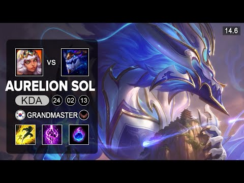 Aurelion Sol vs Qiyana Mid - KR Grandmaster - Patch 14.6 Season 14