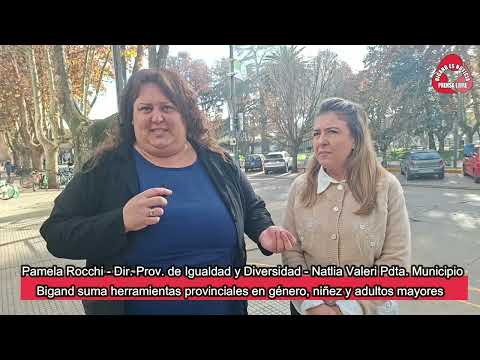PAMELA ROCCHI   NATALIA VALERI IMPORTANTE CONVENIO  PROVINCIAL EN GENERO IGUALDAD Y ADULTOS MAYORES