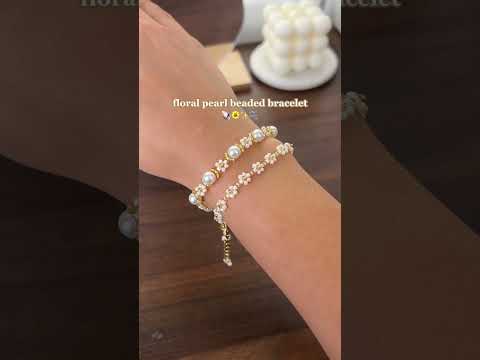 pov: you made the perfect dainty Pearl Bracelet  🐚🌼✨