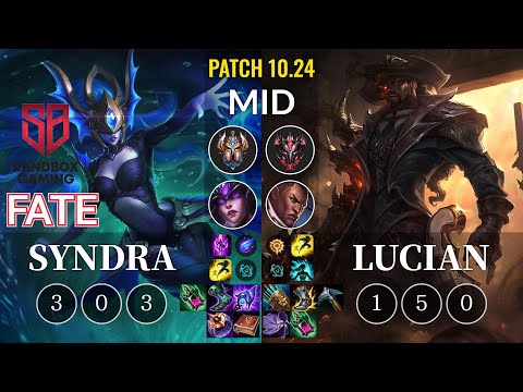 SB FATE Syndra vs Lucian Mid - KR Patch 10.24