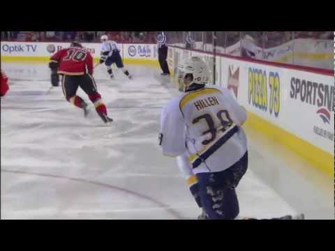 Blake Comeau splatters Jack Hillen [HD]