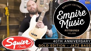 Video thumbnail for Squier 40th Anniversary Jazz Bass Gold Edition - EMPIRE MUSIC by Empire Music