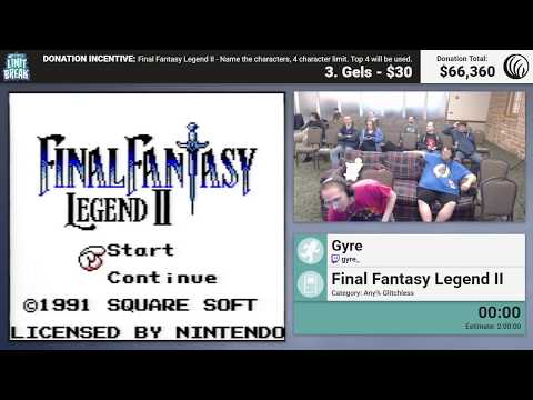 Final Fantasy Legend II (Glitchless) by Gyre (RPG Limit Break 2017 Part 40)