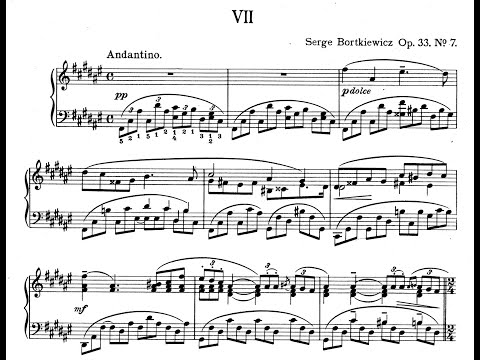 Sergei Bortkiewicz - Prelude Op. 33, No. 7 - Andantino - Cyprien Katsaris Piano