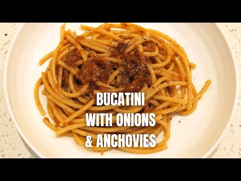 Bucatini In Salsa, Fast Easy Venetian Pasta